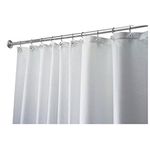 InterDesign Carlton Fabric Shower Curtain, 72 x 72, White