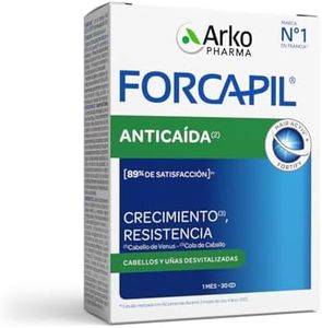 Arkopharma Forcapil Anticaída, Ayuda a Reducir Caída del Cabello, Crecimiento, Resistencia y Anclaje, Alta Concentración en Biotina, Complemento Alimenticio, 30 Unidad (Paquete de 1)