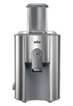 Braun J700 Spin Juicer extractor for whole fruit, citrus & vegetables 1000 Watt, 2 speeds, anti splash spout, 1.25L foam seperating jug, dishwasher safe parts- Stainless steel grey