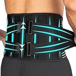 Back Support Belt for Men and Women: Lower Back Pain Relief Breathable Waist Lumbar Support Brace for Sciatica Herniated Disc Scoliosis with 7 Stays and Dual Adjustable Straps(XXL 110-120CM)