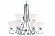 Trans Globe Lighting Infinity II 2-Tier Chandelier, Brushed Nickel