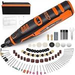 HARDELL 12V Cordless Rotary Tool Kit, 6-Speeds 30000RPM Rotary Tool Kit, 94 Rotary Tool Accessories, Power Rotary Tools for Engraving, Sanding, Polishing, Cutting, Carving, DIY and Craft Projects