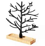 ZAC HOME Cat Kitty Jewellery Stand Organiser Tray Holder Tree for Cat lovers/Mother's Day/Women/Daughter/Girls/Children