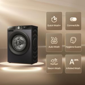 Hisense 10.5kg/6kg Washer Dryer – Black, Large Capacity