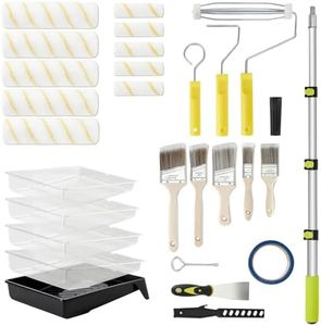 Koalafast Paint Roller Kit-29 Piece Paint Set with 40" Extension Pole,9"4" Paint Rollers,Paint Brushes,Tray,Painting Supplies for Home Interior & Home Improvement