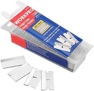 WORKPRO 100-Pack Single Razor Edge Blades, Industrial Scraper Razor Blades, High Carbon Steel One Edge Razor Blades