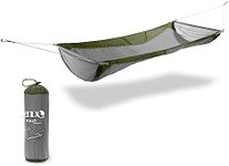 ENO Skyloft Hammock - 1 Person Portable Hammock - for Camping, Hiking, Backpacking, Travel, Festival, or The Beach - Olive/Grey