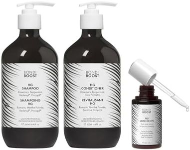 BondiBoost HG Anti-Thinning Shampoo & Conditioner Set 500ML + HG Lock Drops Serum 60ML, Clinically Tested to Reduce Shedding & Promote Thicker, Fuller Hair for Women & Men, Vegan & Sulfate-Free
