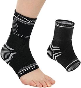 MILAIUN Chevillere Entorse, 1 Paire Attelle Cheville Entorse pour Homme Femme, Antidérapant Compression Chevillère pour Ligamentaire Entorses Blessures,L'arthrite,la protection sportive (Schwarz, M)