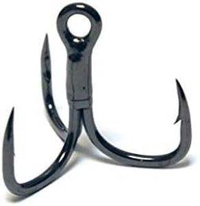 wLure Fishing Hooks Treble Hooks for Hook Upgrade Cutting Blade 4X Strong Short Shank Black Nickle FH38HP60#6