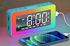 AFEXOA RGB Night Light Alarm Clock 