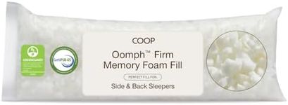 Coop Home Goods Extra Oomph Firm Fill, Shredded Memory Foam, 1/2 Pound Bag, Refill to Customize Your Premium Adjustable Pillow, GREENGUARD Gold and CertiPUR-US Certified