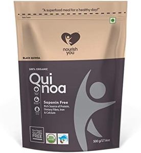 Nourish You Organic Black Quinoa 500 gm | Dietary Grains | Certified Organic & Gluten Free | Superfood | Rich in Protein and Fiber | Pack of 1