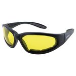 Global Vision Eyewear Hercules Plus Anti-Fog Safety Glasses, Yellow Tint Lens