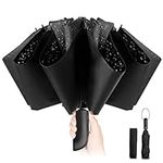 Conlun Compact Windproof Strong Umbrella - Automatic Windproof Inverted Umbrellas for Men and Women, 210T Teflon Coating 105cm Span, 10 Large Rids Umbrella