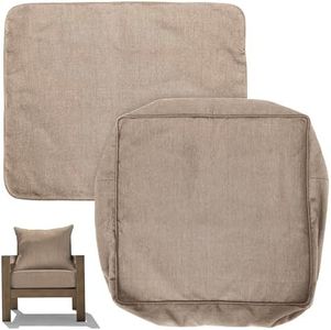 Honeycomb Outdoor Deep Seat Patio Cushion Cover, 24 x 23, Heritage Birch Tan Replacement Slipcover for Outdoor Furniture