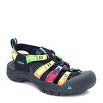 KEEN Womens Newport H2 Closed Toe Water Shoe Sandals, Black Original Tie Dye, 8 US