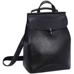 HESHE Leather Backpack Purse for Women Convertible Satchel Handbags Fashion Back Pack Purse Travel Everything Bag, Black, (L)10.92" * (H) 11.7" * (W) 4.68" in, Daypack Backpacks