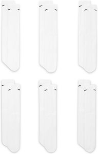Nike Crew Training Socks 6-Pack – White/Black, Size L