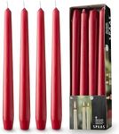 Luxurious 10" Red Taper Candles, 8 Pack Long Red Candlesticks for Creating a Bold and Vibrant Atmosphere - Dark Red Tapered Candles for Christmas, Holiday, Dinner - 8 Hour Burn Time