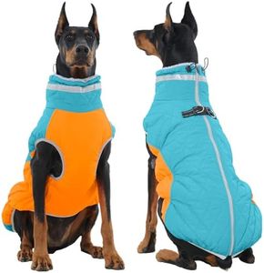 OUOBOB Dog Jackets for Large Dogs, Warm Dog Winter Coat with Harness, XXXL
