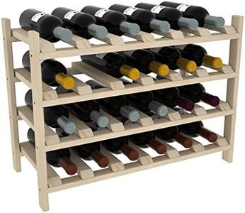 Creekside 24 Bottle Modular Wine Shelves (Pine) by Creekside - Exclusive 12-inch deep design, bottle necks don't stick out! Quality, high grade pine., 12", Pine