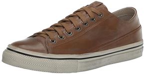 John Varvatos Men's Vulc Laceless Low Top Sneaker, Brownstone, 6 UK