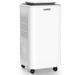 LUKO 2500sq.ft Dehumidifiers for Basements with Drain Hose Drying Home Moisture Ultra Quiet Dehumidifiers for Bedroom Keep Humidity Reaches to 40% Auto Defrost Includes 68oz Water Tank 2 Side Filters