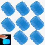 8 Pcs Tire Valve Caps Fluorescent Valve Stem Caps Car Tire Caps Universal Tire Air Cap Auto Tire Air Covers for Cars Motorcycles SUV Trucks Bikes Car Accessories(Blue)