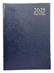 2025 Diary A5 Week to View - Navy Blue