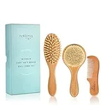 Natemia Wooden Baby Hair Brush Set 