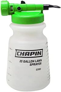 Chapin G390 Hose End Sprayer for Water Soluble Materials, 20 Gallon, 32 Ounce Tank, Finger Control and Backflow Prevention, for Spraying Lawns, Weeds, Insects, Fertilizers, Translucent White