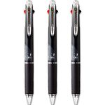 uni-ball Jetstream Rollerball Pen - Black Barrel - 3 in 1 Pen - 1.0mm Nib - Black, Blue, & Red Ink - Pack of 3