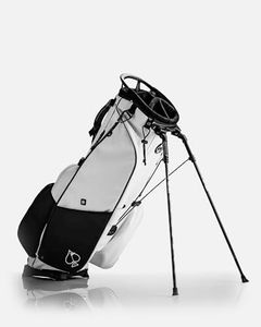 Pins & Aces Player Preferred Golf Bag - Premium Design, Lightweight Golf Bag with Stand - Velvet-Lined 14-Way Club Divider System (Domino)