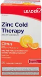 LEADER Zinc Cold Therapy Chewable Tablets, Non-Drowsy Homeopathic Zinc Supplement, Reduces Duration and Severity of Cold Symptoms, Fast Acting Cold Remedy, Citrus Flavor, Sugar Free, 25 Count