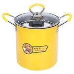 Omabeta Fryer Basket, 3L Mini Deep Fryer Pot Stainless Steel Japanese Frying Pot with Oil Filter Rack Lid Fryer Pan Cookware Chip Fryers for Home Kitchen