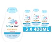 Baby Dove Rich Moisture Shampoo - Soothing & Gentle for Newborns & Infants, Tear-Free with Mild Fragrance, Perfect for Sensitive & Dry Scalp, Skin Care Essentials, For Daily Use - 400ml, Pack of 3