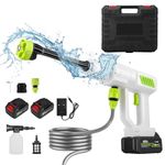 300W Cordless Pressure Washer,725PSI Portable Battery Power Washer with 2x15Ah Batterys & Charger,Nozzles,Foam Generator,Jet Washers/Pressure Washers for Car Washing and Patio Cleaning