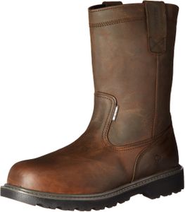 Wolverine Men’s Floorhand 10" Waterproof Steel Toe Work Boots, Dark Brown 8.5