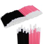 500PCS Disposable Lip Brush for Lipstick: Black Pink Disposable Lip Wands - Disposable Makeup Brush Set - Lip Mask Applicator Brushes - Lip Gloss Concealer Brushes Application Tool