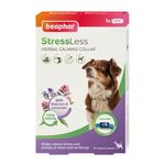 Beaphar – StressLess Herbal Calming Collar for Dogs – Reduces Stress & Anxiety at Home and On-the-Go – With Valerian & Lavender – 6 Weeks Long-Lasting Support – 1x Adjustable Collar (65cm)