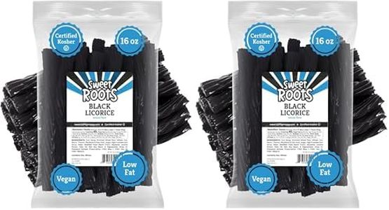 Sweet Roots Licorice Twists – Jumbo Size Licorice Sticks | Made with Real Fruit Juice Concentrate | Vegan, Fat Free, Kosher | Soft Gourmet Licorice Candy