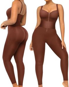 SHAPELLX Jumpsuits for Women Workout Jumpsuit Bodycon Yoga Romper Full Body Bodysuit Tummy Control Outfits XXL