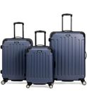 Kenneth Cole Reaction Renegade 3-Piece Lightweight Hardside Expandable 8-Wheel Spinner Travel Luggage Set: 20" Carry-on, 24", 28" Suitcases, Smokey Purple