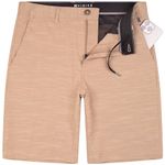 Burnside Mens Hybrid Short Lightweight Stretch Walkshort & Boardshort - (40, Khaki)