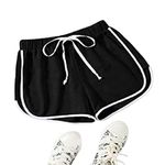 Women's Sports Shorts, Dancing Workout, Running Yoga Shorts Pant/Shorts For Women's /Girl's Stylish-Black (L)