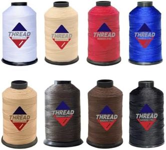 Sissewpro 1oz 375 Yds Each 8 Pack Upholstery Thread Heavy Duty Tex 70 Bonded Nylon Thread for Sewing Leather Machine Hand Repair, Canvas, Denim, Carpet,Beading, Hair Weaving #69 Thread 8oz Color Set