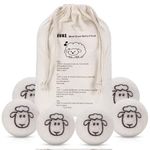 6 Pcs Wool Tumble Dryer Balls for Laundry UK, Wool Dryer Balls for Laundry Fabric Softener & Save Energy & Reduce Wrinkles, New Zealand Sheep Wool Drying Balls for Tumble Dryer, with Storage Bag