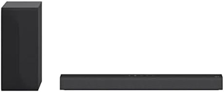 LG S40Q Soundbar TV 300W, 2.1 Canali con Subwoofer Wireless, AI Sound Pro, Bluetooth, Ingresso Ottico, HDMI in/out con, Rivestimento in tessuto, Certificazione Energy Star