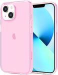 JJGoo Compatible with iPhone 13 Case, Clear Pink Soft Shockproof Protective Slim Thin Phone Bumper Cover for iPhone 13-6.1 inch 2021